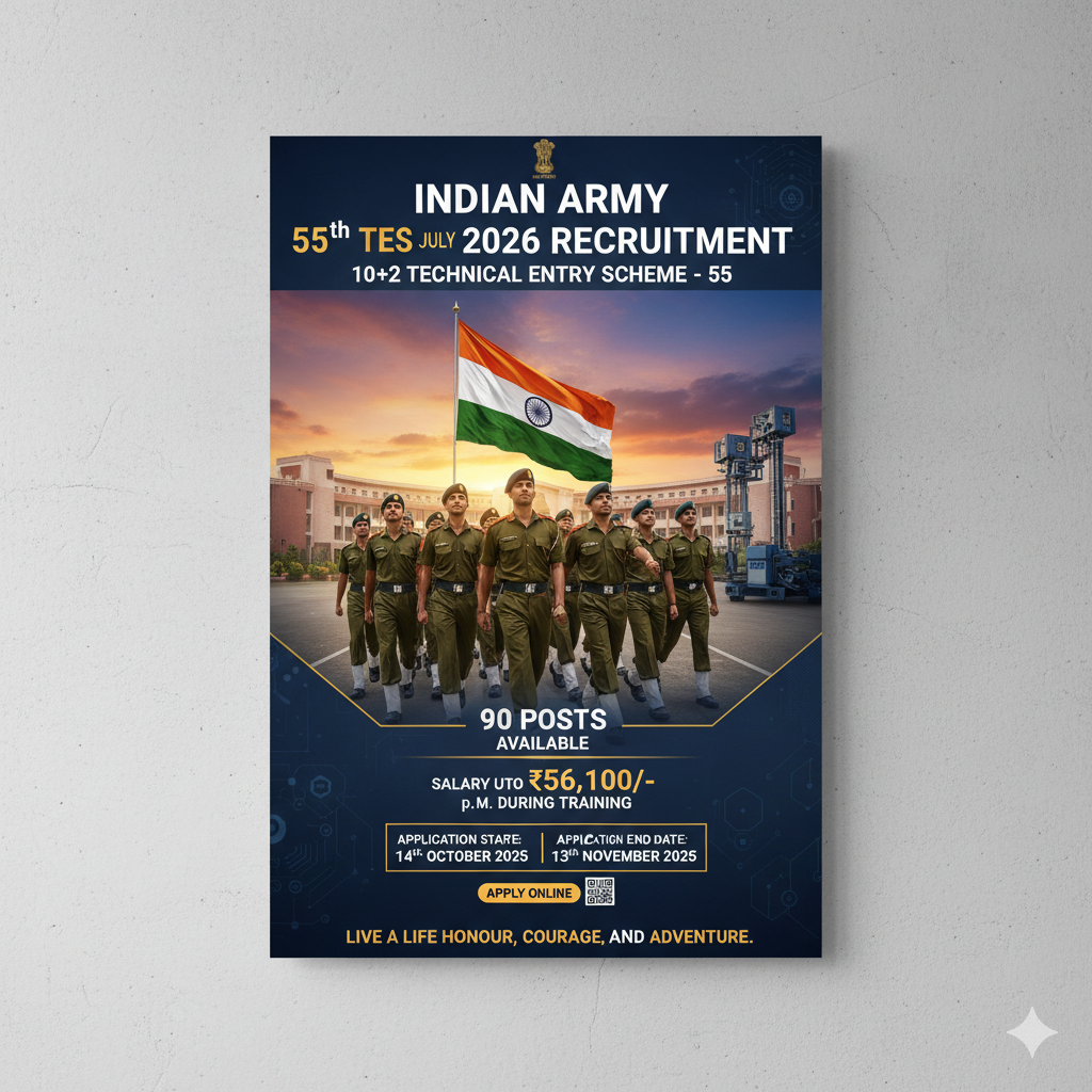 Indian Army 55th TES July 2026 Recruitment