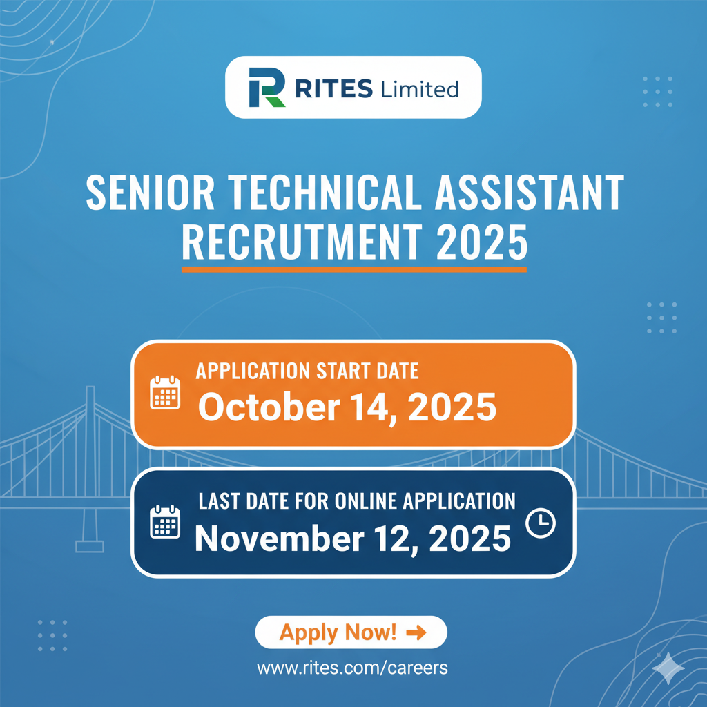RITES Senior Technical Assistant Recruitment 2025: