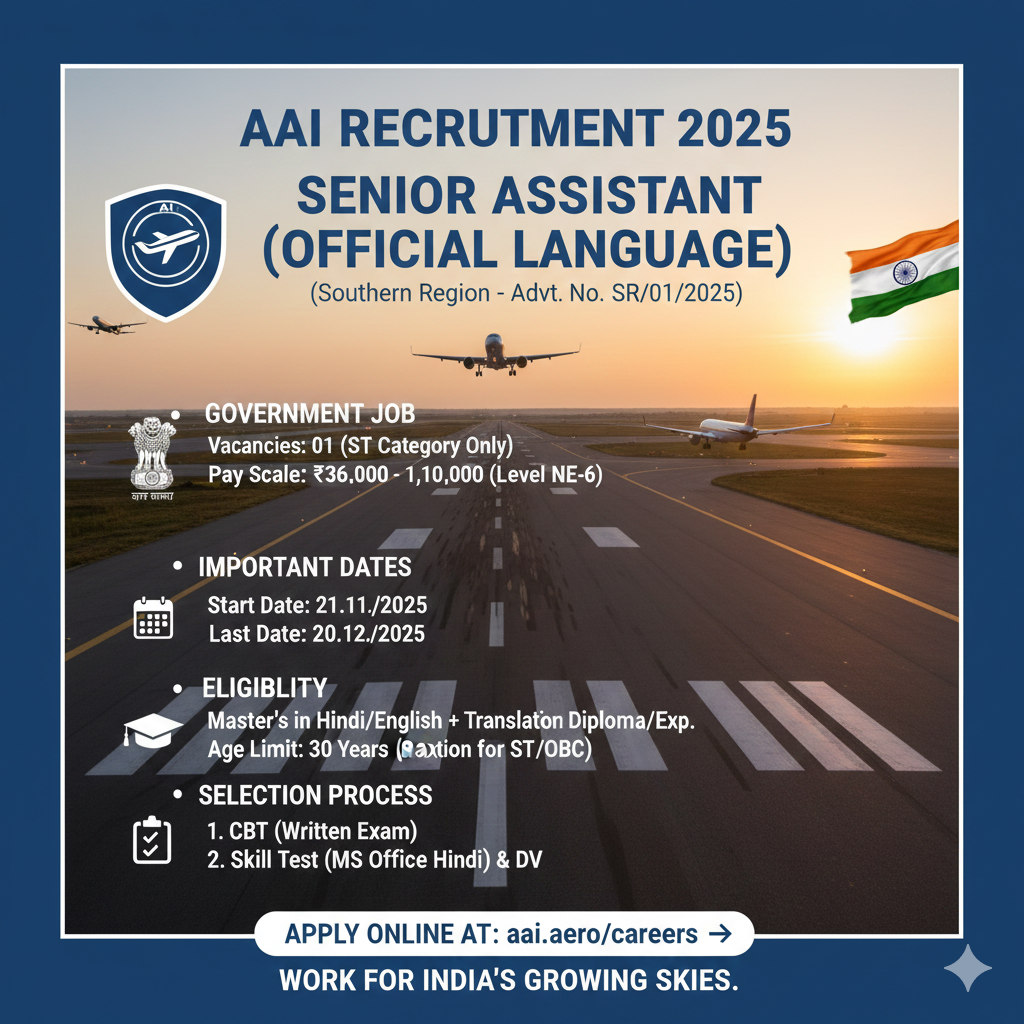 AAI Senior Assistant Recruitment 2025