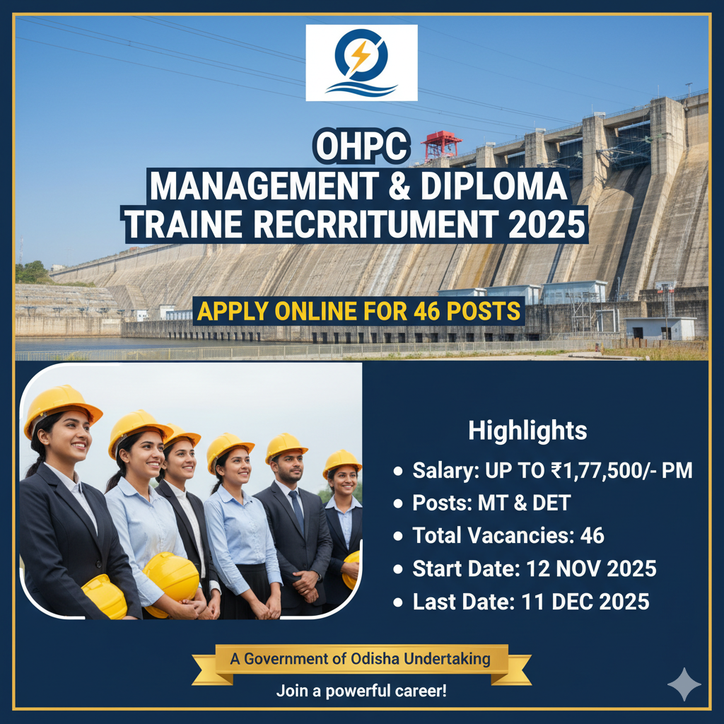 OHPC Management & Diploma Trainee Recruitment 2025