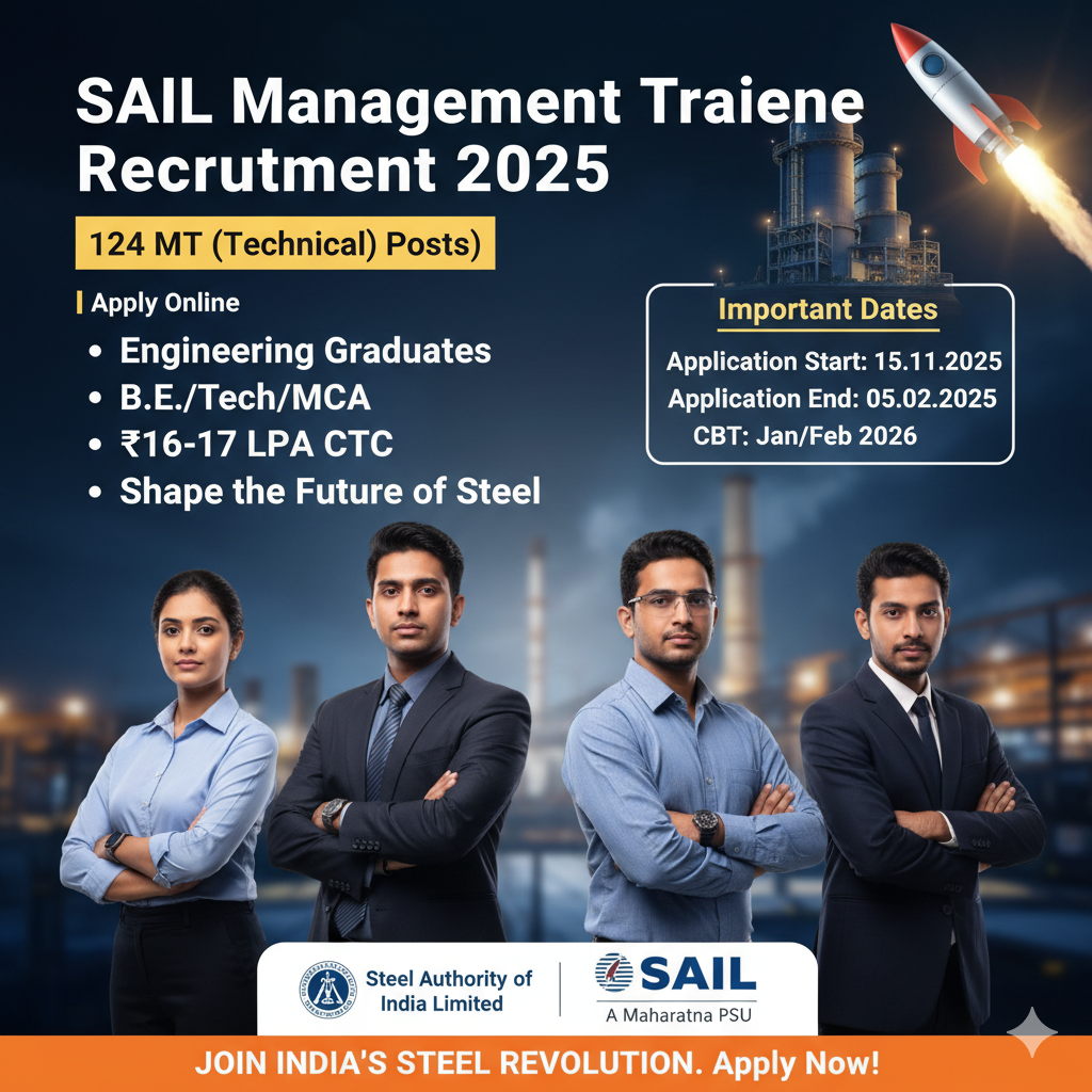 the SAIL Management Trainee (Technical) Recruitment 2025