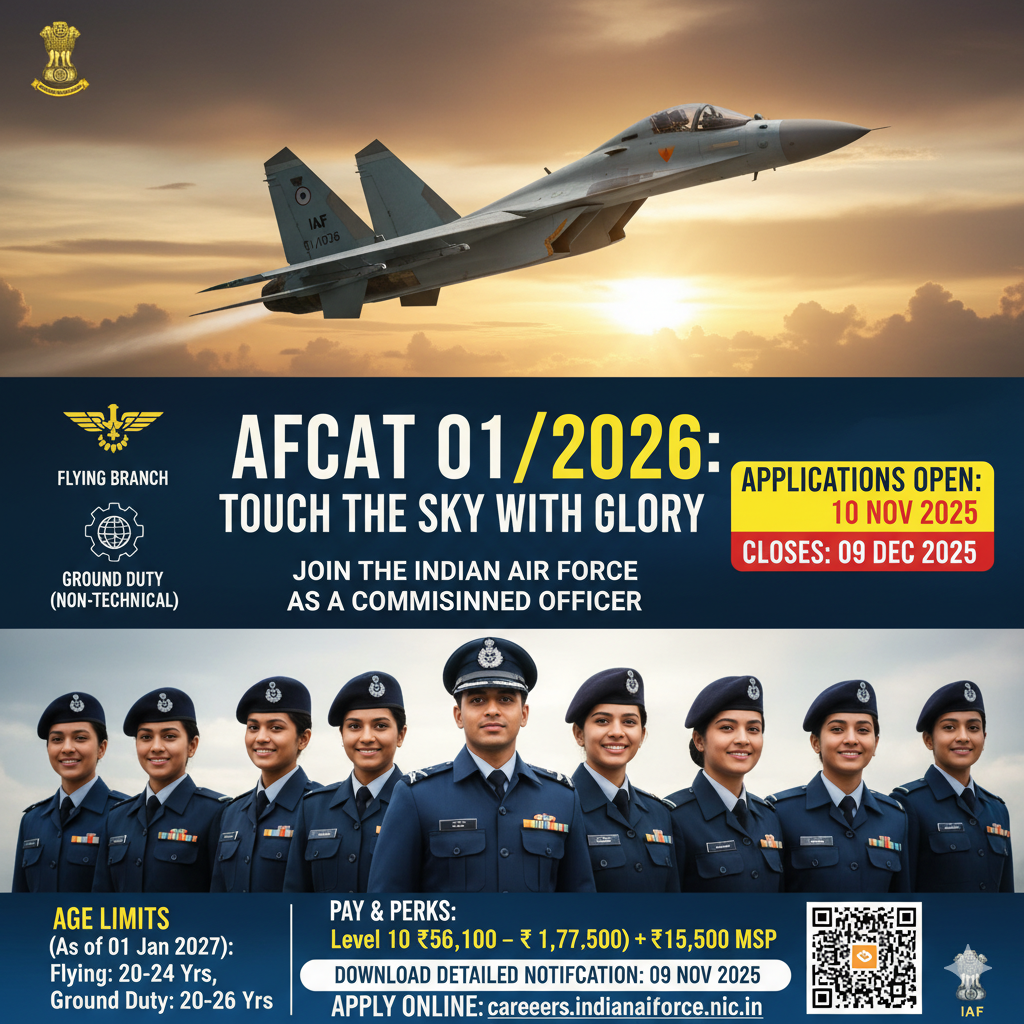 Indian Air Force AFCAT 01/2026 Recruitment