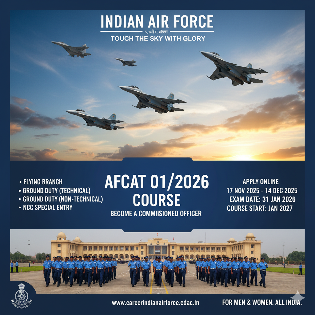 the Indian Air Force AFCAT 01/2026 Course