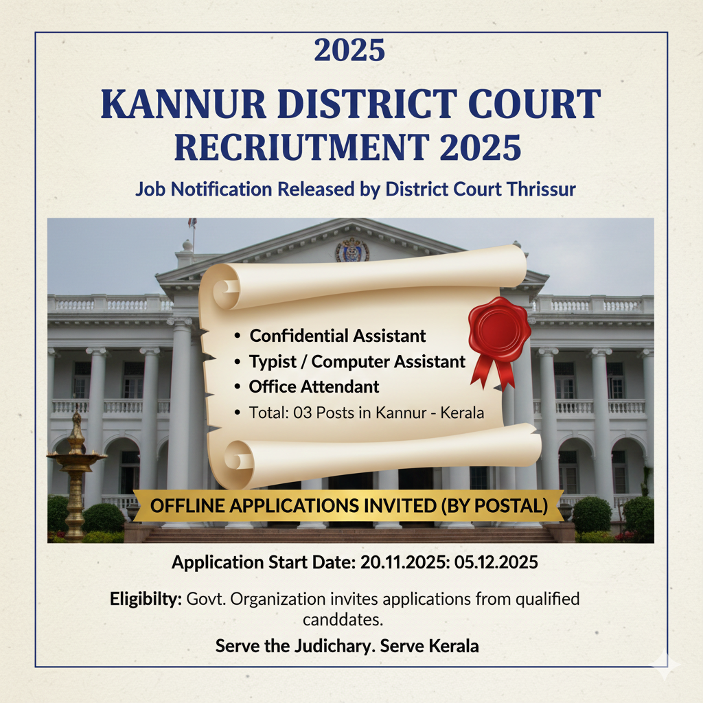 Kannur District Court Recruitment 2025