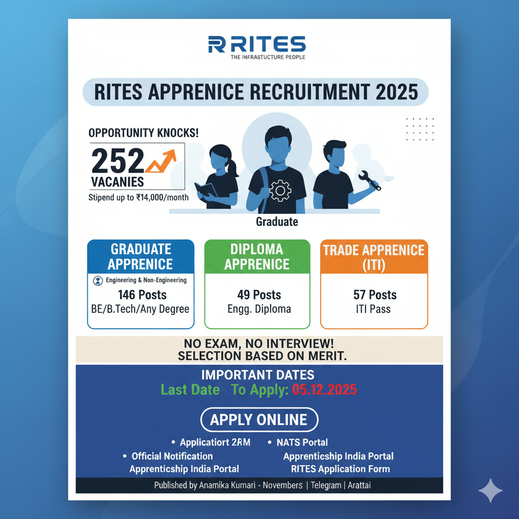 RITES Apprentice Recruitment 2025